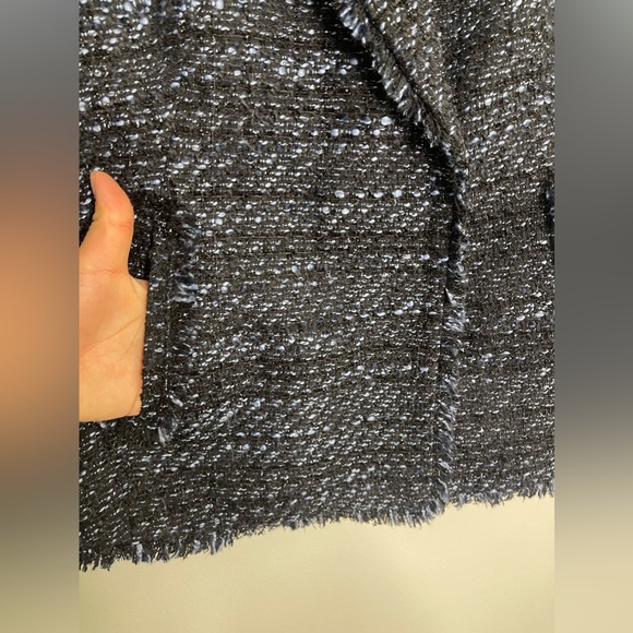 Talbots Shimmer Sparkly Blue Black Double Breast Blazer Sz 10P Career Holiday - Picture 5 of 14